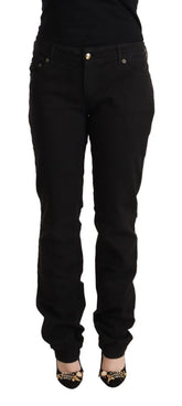 Just Cavalli Black Mid Waist Denim Cotton Skinny Jeans - IT36|XXS - Jeans