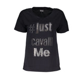 Just Cavalli Black Polyester Women Top - XS - T-Shirts