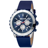Just Cavalli Blue Leather Sport Watch