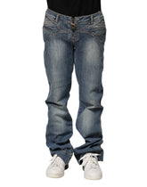Just Cavalli Blue Washed Straight Fit Men Denim Jeans - W31 - Jeans