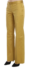 Just Cavalli Mustard Yellow Straight Formal Trousers Pants - IT40|S - Trousers