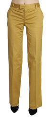 Just Cavalli Mustard Yellow Straight Formal Trousers Pants - IT40|S - Trousers