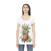 Just Cavalli White Cotton Women T-Shirt - T-Shirts