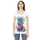 Just Cavalli White Cotton Women T-Shirt - T-Shirts