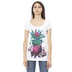 Just Cavalli White Cotton Women T-Shirt - T-Shirts