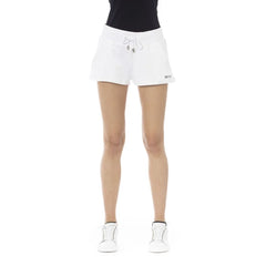 Just Cavalli White Cotton Women’s Sweat Shorts - Jogger Shorts