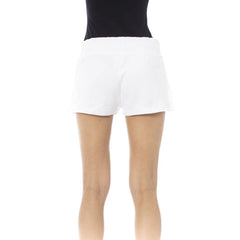 Just Cavalli White Cotton Women’s Sweat Shorts - Jogger Shorts