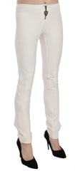 Just Cavalli White Mid Waist Skinny Dress Trousers Pants - IT42|M - Trousers