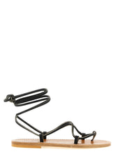 K.JACQUES SAINT TROPEZ Black Cowhide Flat Sandals - EU39/US9