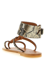 K.JACQUES SAINT TROPEZ Gray Goatskin Flat Sandals - EU41/US11