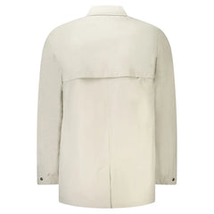 K-WAY Beige Polyamide Men Jacket - S