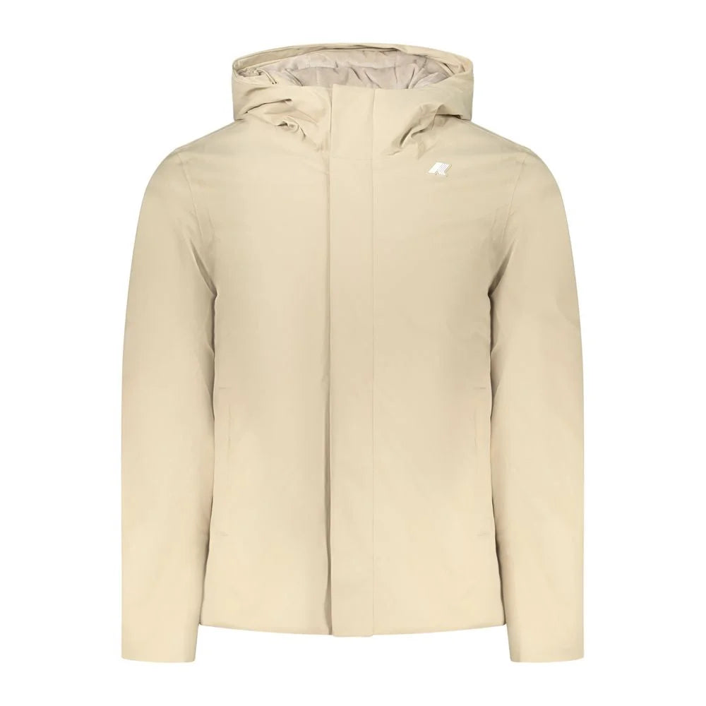 K-WAY Beige Polyester Men Jacket