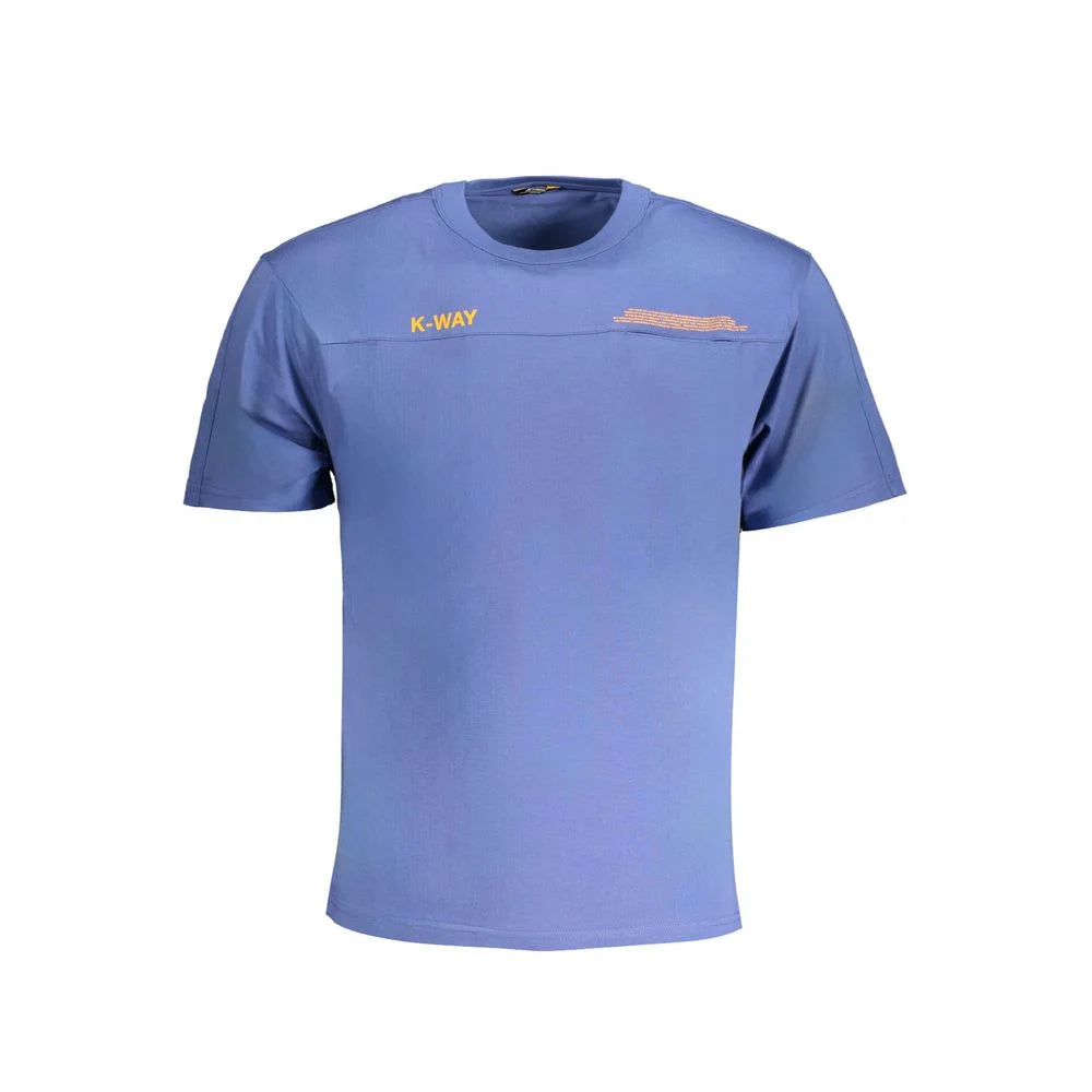 K-WAY Blue Cotton T-Shirt - T-Shirts