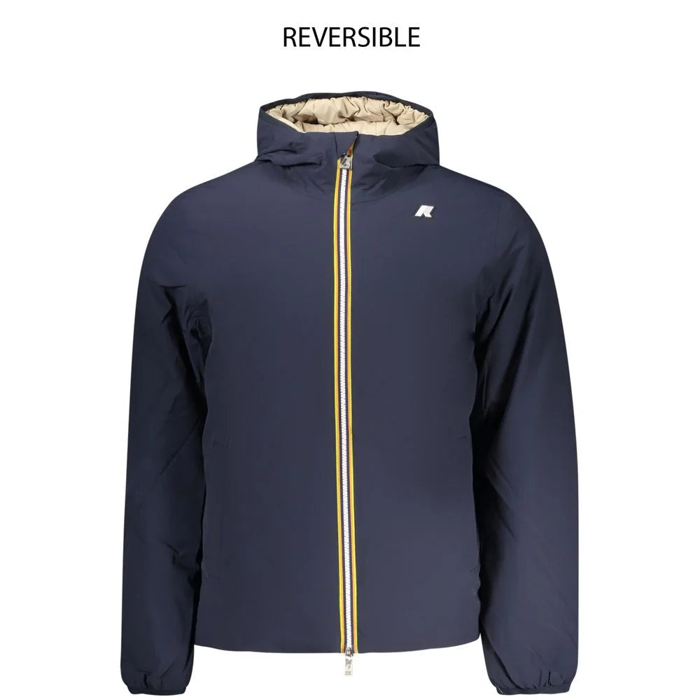 K-WAY Blue Nylon Jackets & Coat