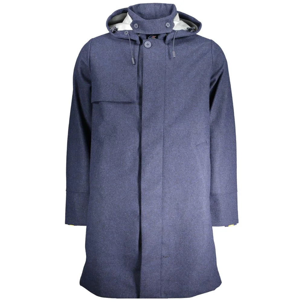 K-WAY Blue Polyester Men’s Jacket - Rain Coats