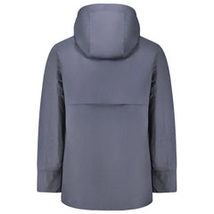 K-WAY Blue Wool Men Trench Coat - Trench Coats