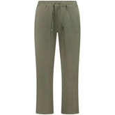K-WAY Green Cotton Men Trouser