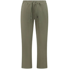 K-WAY Green Cotton Men Trouser