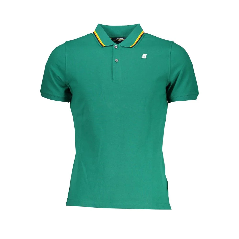 K-WAY Green Cotton Polo Shirt - S - Polos