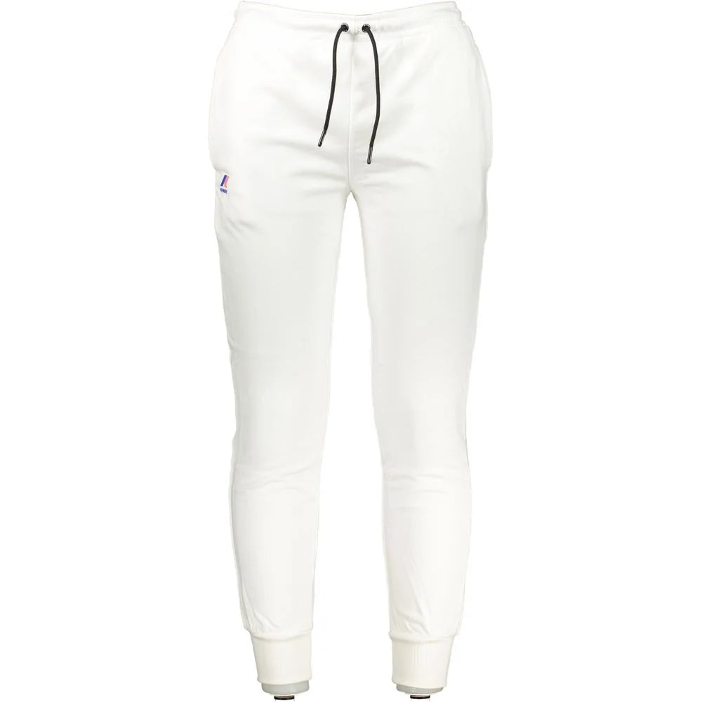 K-WAY White Cotton Pant - Joggers