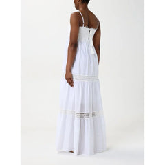 Kaos White Cotton Casual Dress - IT42