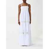 Kaos White Cotton Casual Dress - IT42