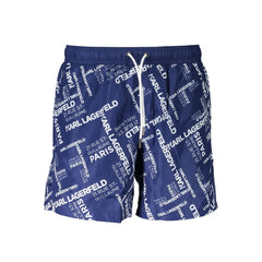 Karl Lagerfeld Blue Polyester Swimwear - S - Swim Boxers
