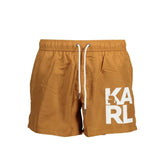 Karl Lagerfeld Brown Polyester Swimwear - S - Swim Boxers