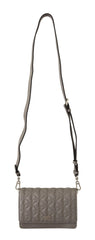 Karl Lagerfeld Elegant Grey Leather Crossbody Bag - Cross Body Bags