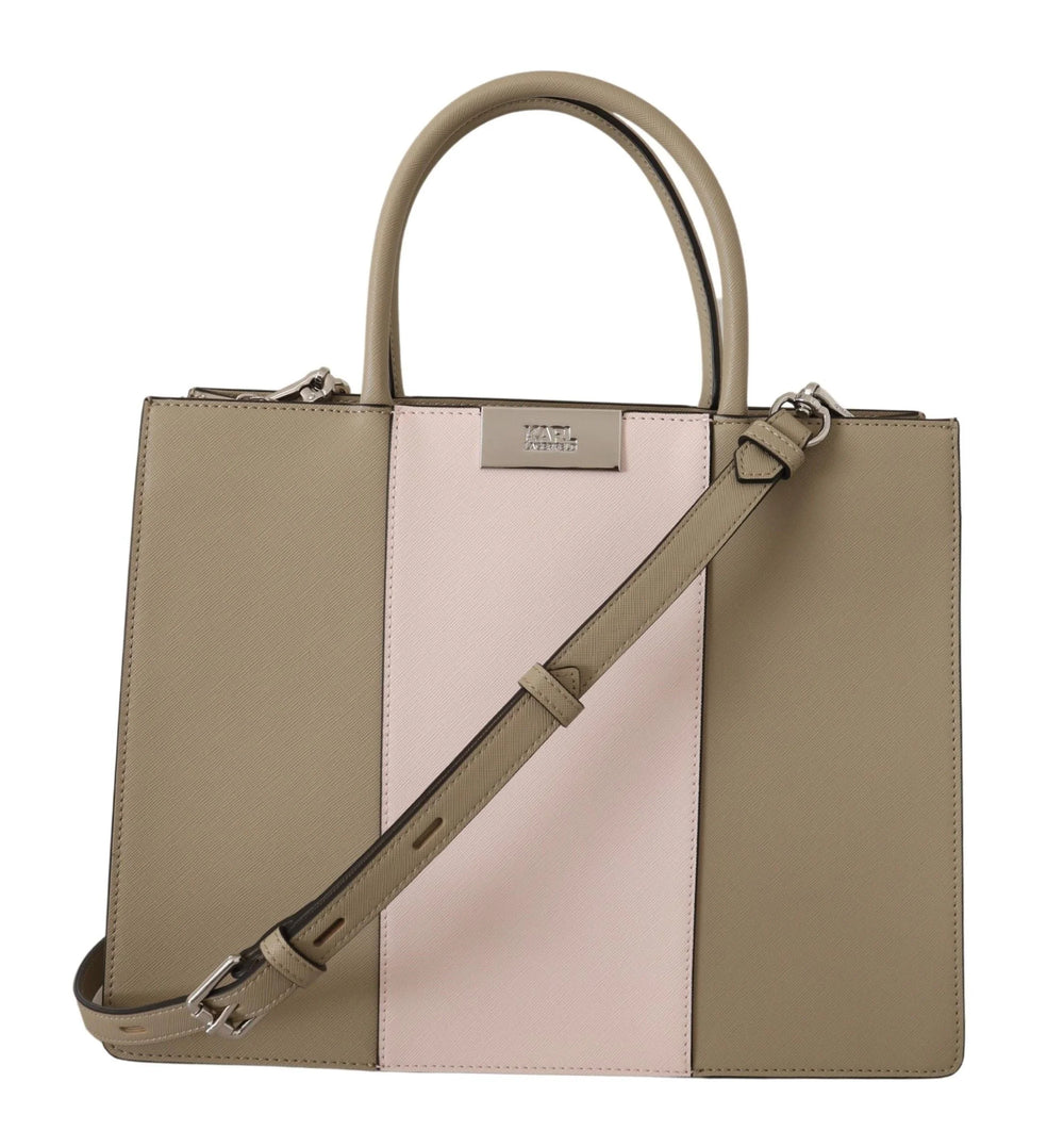 Karl Lagerfeld Elegant Sage Green Tote Shoulder Bag - Shopper Bags