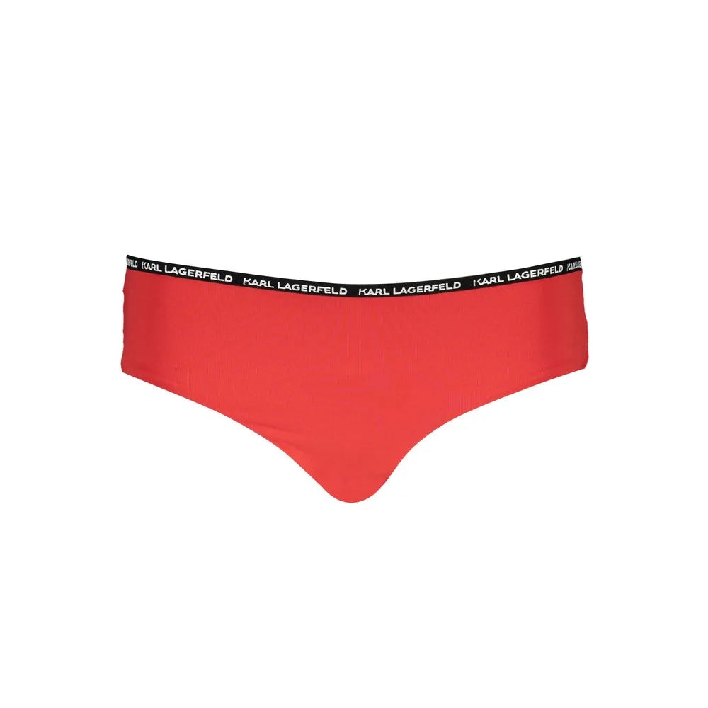 Karl Lagerfeld Red Elastane Swimwear - Swim Briefs