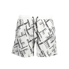 Karl Lagerfeld White Polyester Swimwear - L - Swim Boxers