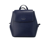 Kate Spade Madison Navy Saffiano Leather Medium Flap Shoulder Backpack Bag - Backpacks