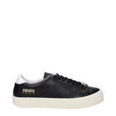 Kenzo Black Leather Low Tops