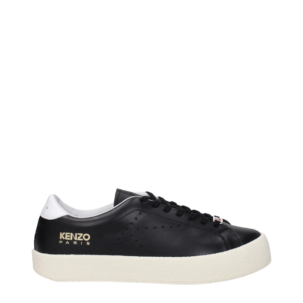 Kenzo Black Leather Low Tops - Sneakers
