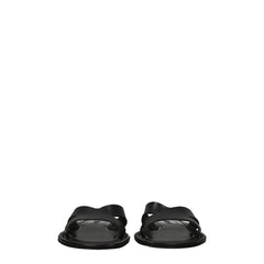 Kenzo Black Leather Slippers Sandals - EU35/US5