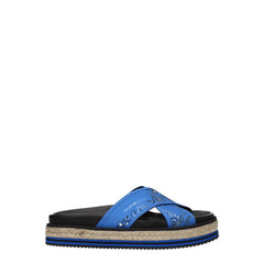 Kenzo Blue Fabric Slippers Sandals