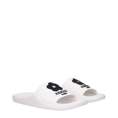 Kenzo White Cotton Slippers Sandals - EU36/US6 - Sandals