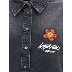 Kenzo x Futura Workwear embroidered japanese Denim Shirt - Shirts