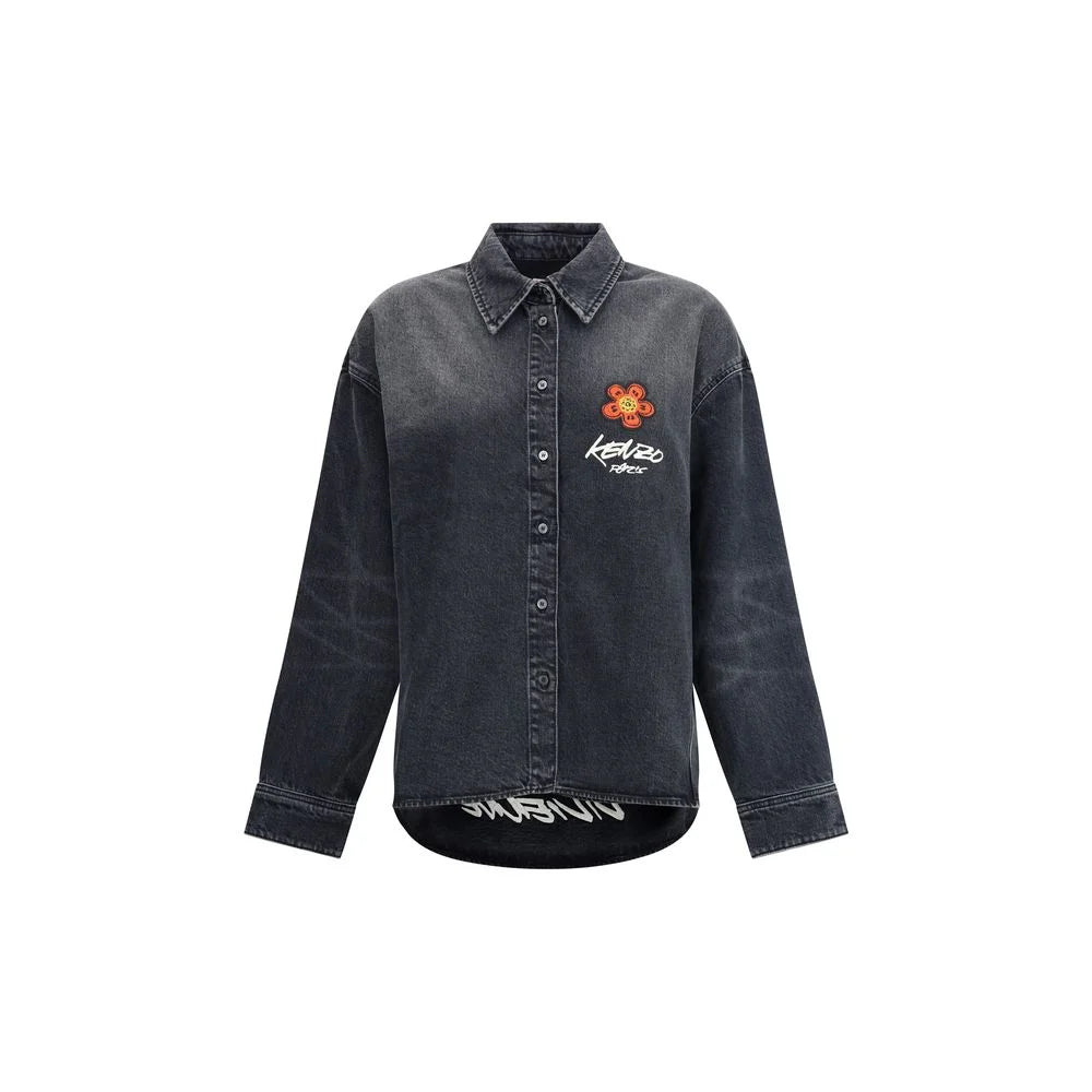 Kenzo x Futura Workwear embroidered japanese Denim Shirt - Shirts