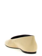 Khaite Beige Lamb Leather Ballet Flats