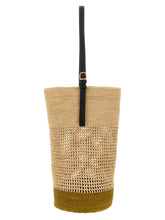 Sac bandoulière en raphia beige Khaite