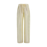 Khaite Beige Viscose Casual Pants