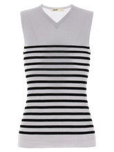 Khaite Bicolor Wool Sleeveles T-Shirt