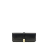 Khaite Black Calf Leather Bos Taurus Clutch Bag