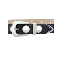 Khaite Black Calf Leather Bos Taurus Regular Belt