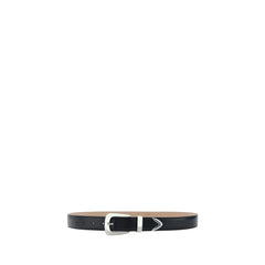 Khaite Black Calf Leather Bos Taurus Regular Belt - 85 cm / 34 Inches