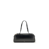 Khaite Black Calf Leather Bos Taurus Shoulder Bag