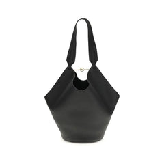 Khaite Black Calf Leather Bos Taurus Shoulder Bag