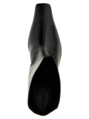 Khaite Black Calfskin Ankle Boots